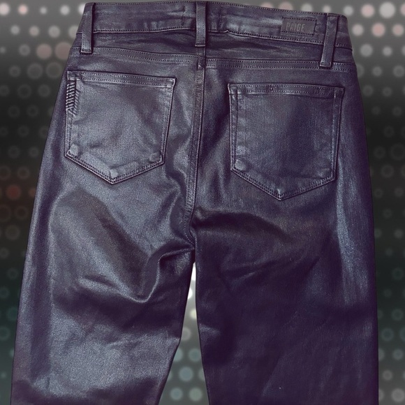 NWOT PAIGE Denim ‘Verdugo Ultra Skinny’ Jeans in “Black Fog Luxe Coating” Sz 26 - Picture 11 of 16